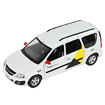 Машинка металлическая LADA Largus Яндекс.Такси White