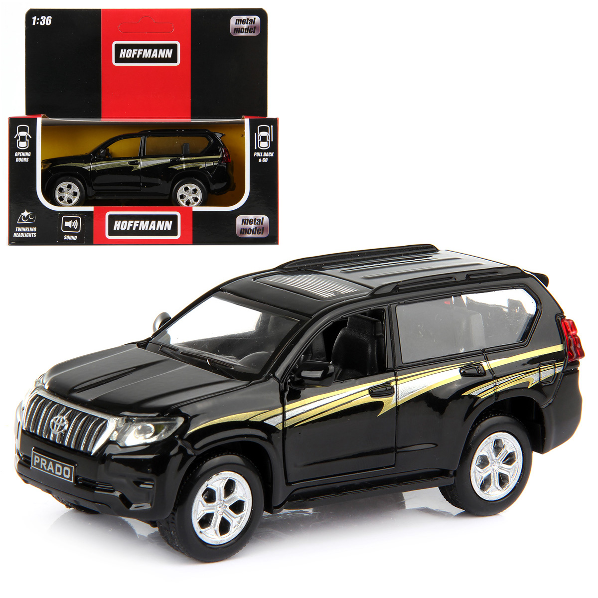 Машина металлическая Hoffmann TOYOTA Land Cruiser Prado Black